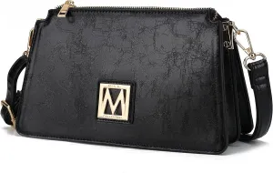 MKF Collection Shoulder Bag for Women, Vegan Leather Fashion Crossbody Handbag Messenger Purse