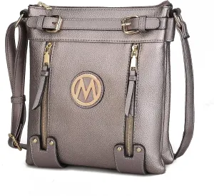 MKF Crossbody bag for women Vegan leather Crossover Designer messenger Purse