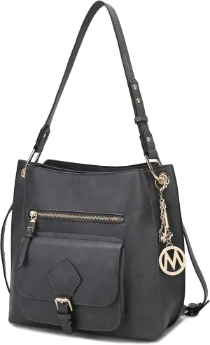 MKF Fashion Hobo Bag for Women – PU Leather Top Handle Handbag Purse – Crossbody Shoulder Strap Lady Pocketbook