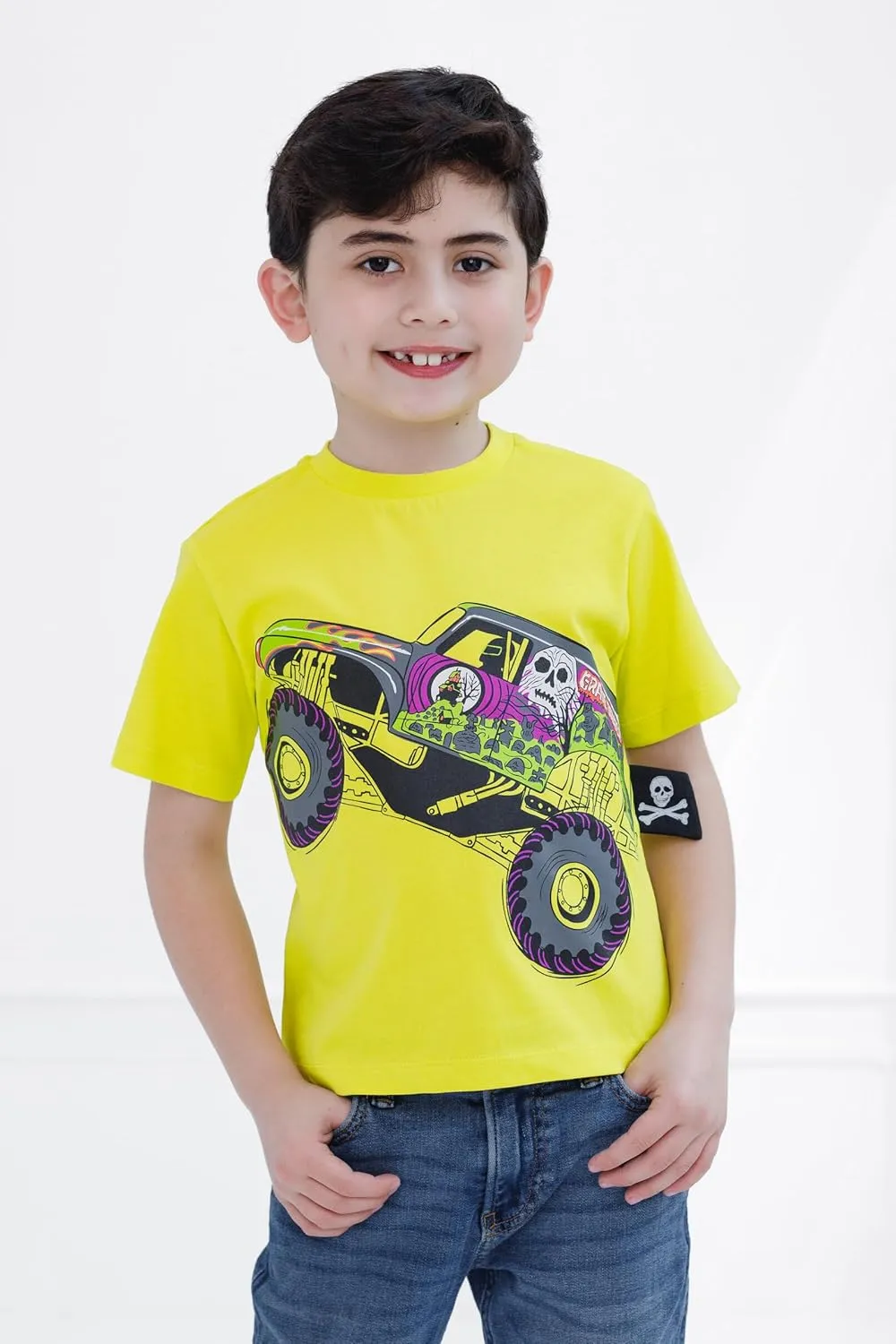 Monster Jam T-Shirt Toddler to Little Kid Grave Digger El Toro Loco Megalodon