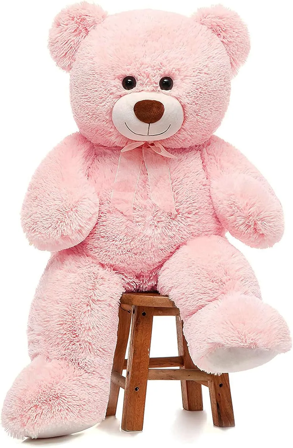 MorisMos Giant Teddy Bear Stuffed Animal 3ft-36 inch Big Pink Teddy Bear for Girlfriend Boyfriend Wife Mom Fiancée Valentine's Gift,Large Stuffed Bear for Baby Shower Birthday Christmas Decor,Pink