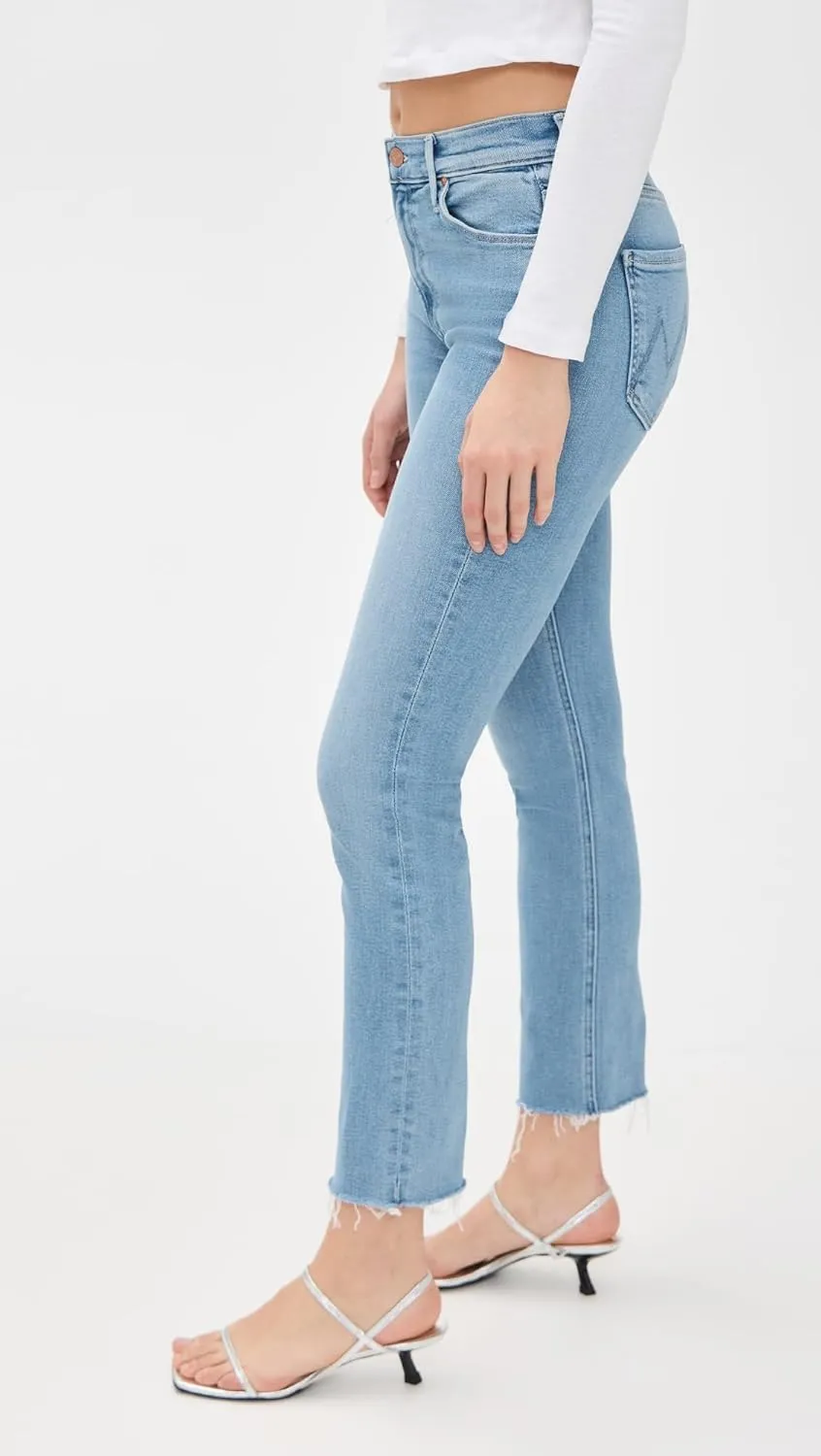MOTHER Women's Mid Rise Dazzler Ankle Fray Jeans