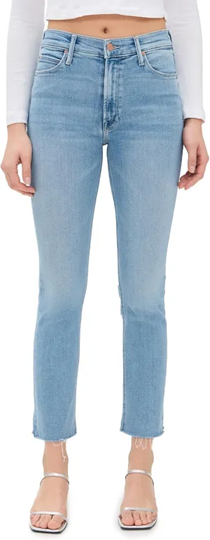 MOTHER Women's Mid Rise Dazzler Ankle Fray Jeans