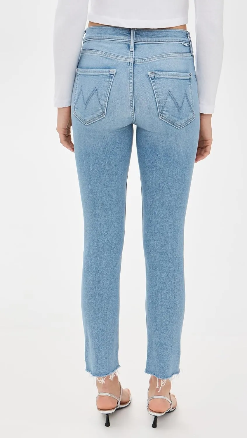 MOTHER Women's Mid Rise Dazzler Ankle Fray Jeans