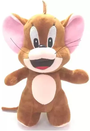 Mouse Jerry Soft Toy Cartoon Jerry Character For Kids Soft Stuff Plush Toy - Multicolor
