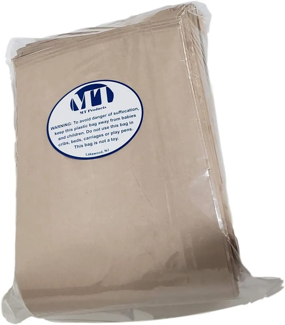 MT Products Brown Bread Bags 6.5" x 2" x 18" - Disposable Paper Bags (Pack of 50) - Made in the USA