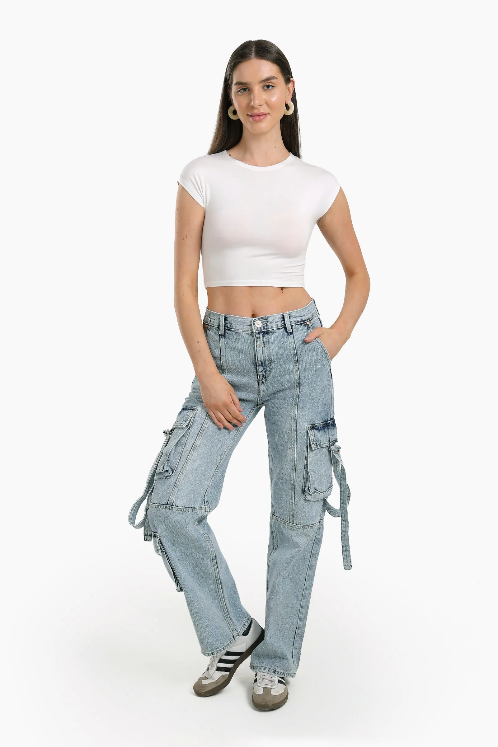 Multi-Pocket Cargo Jeans