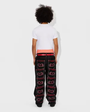 Multi Pocket Jeans Red Stitch