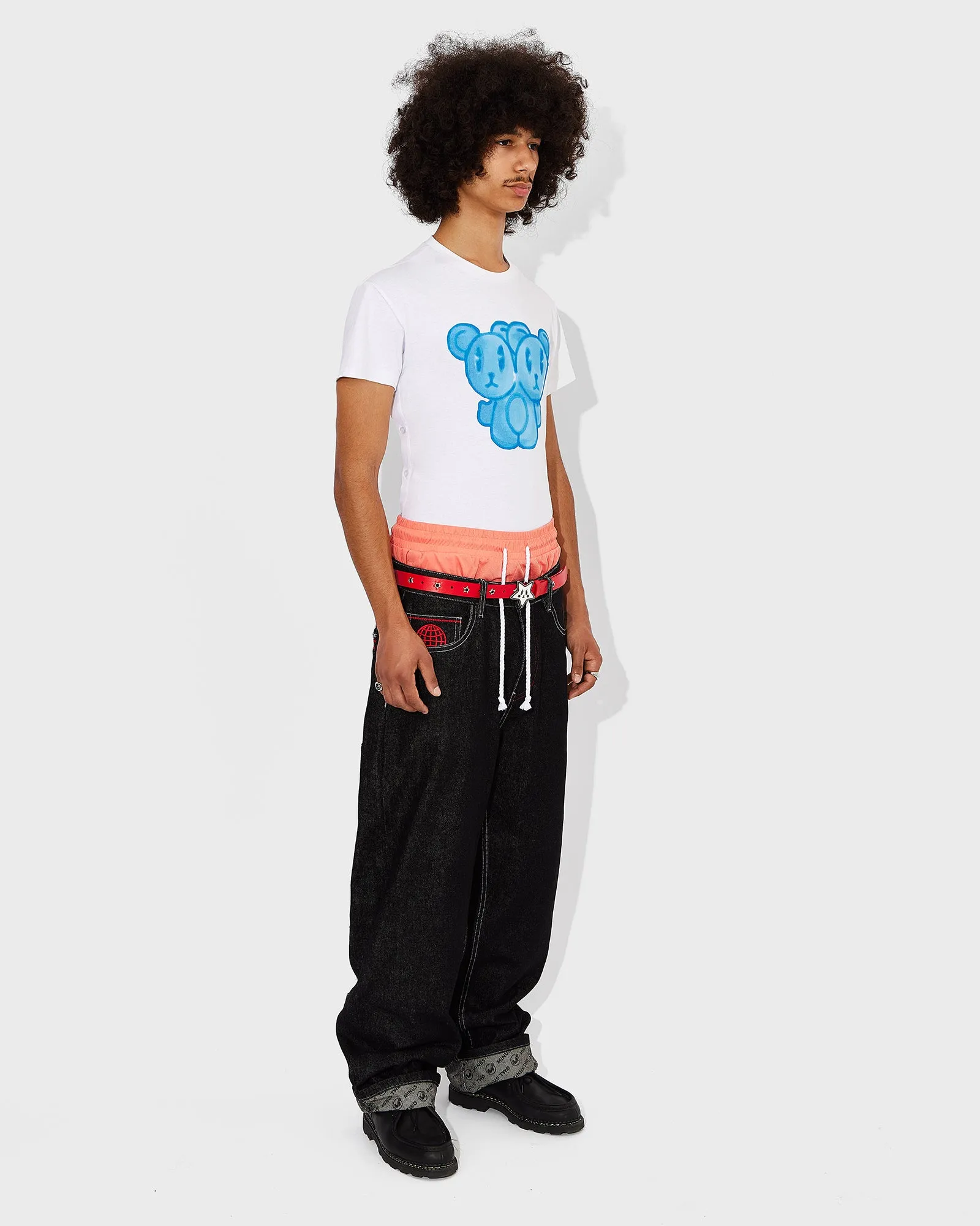 Multi Pocket Jeans Red Stitch