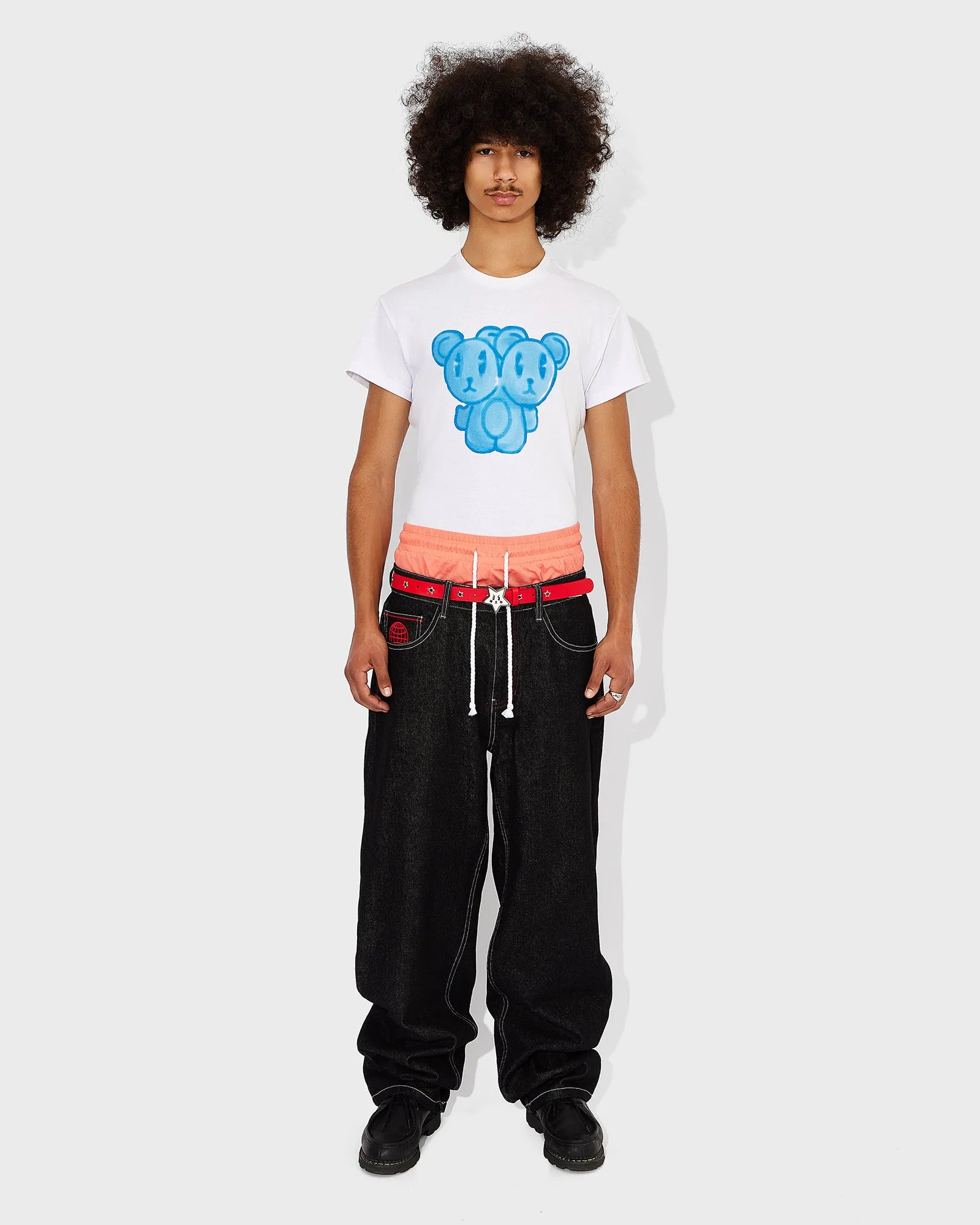 Multi Pocket Jeans Red Stitch