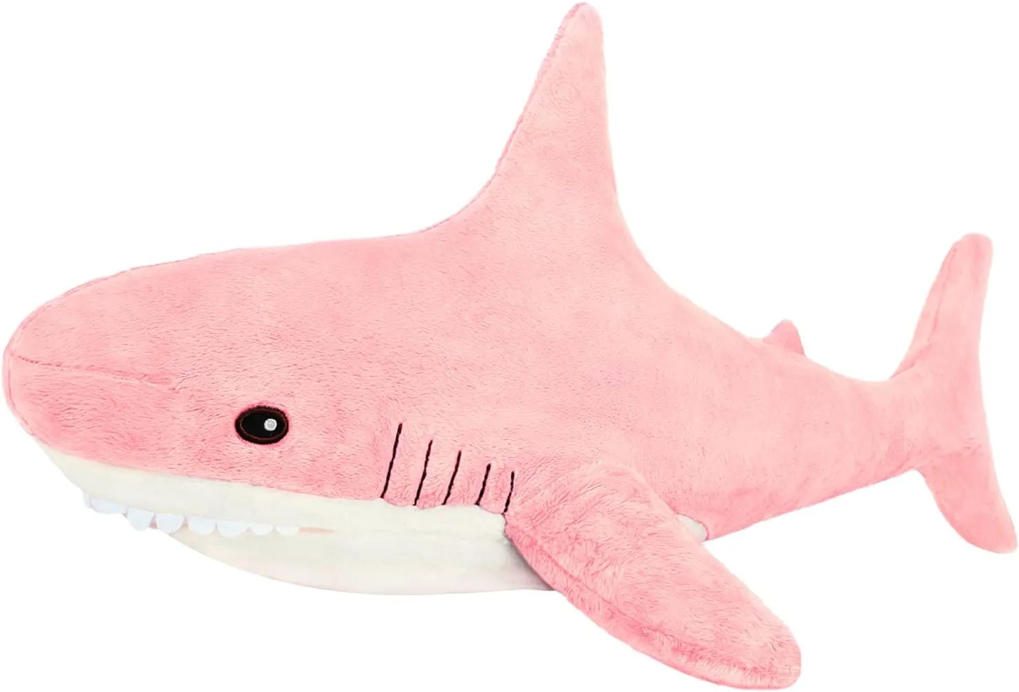 MUPI Shark Stuffed Animal Plush 31" Cute Shark Toy Plush Pillows Soft Cotton Sharks Plushies Ocean Sea Animal Doll Gifts for Boys Girls Kids Adults（Pink）