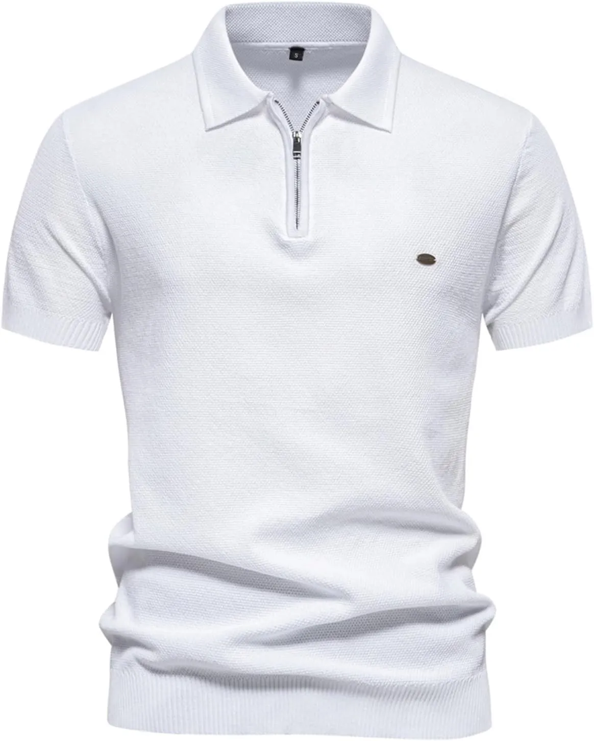 Muscularfit Henley Shirts for Men 2024 Summer Short Sleeve Knit Cotton Shirt Loose Fit Business Work Casual Pullover Shirts