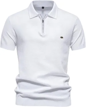 Muscularfit Henley Shirts for Men 2024 Summer Short Sleeve Knit Cotton Shirt Loose Fit Business Work Casual Pullover Shirts