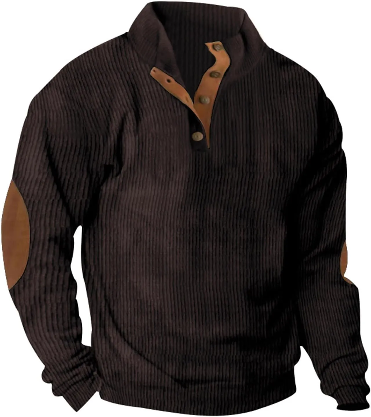 Muscularfit Long Sleeve Shirts for Men Lightweight Corduroy Button Down Sweatshirts Casual Loose Gym Athletic Pullover Blouse