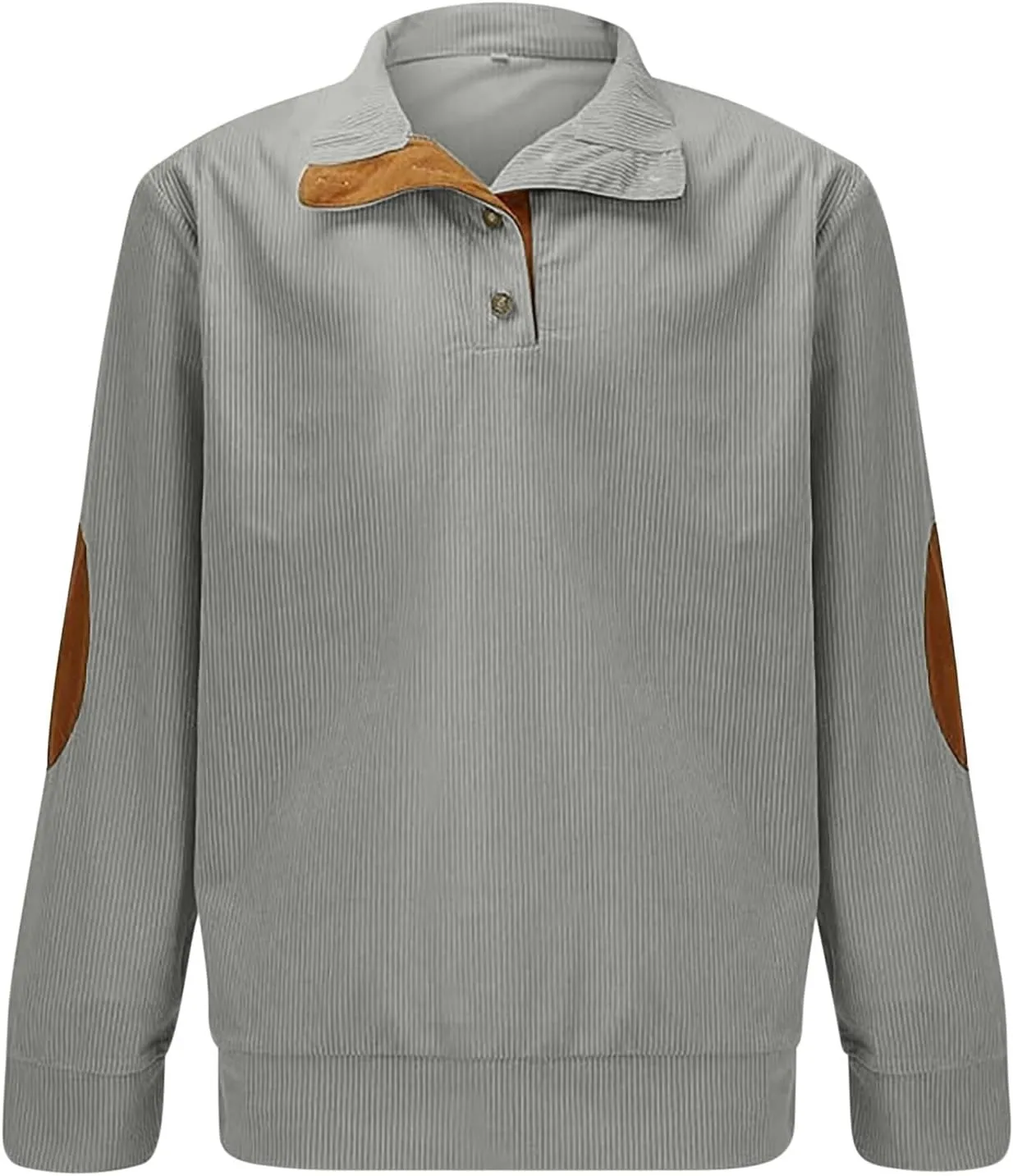 Muscularfit Long Sleeve Shirts for Men Lightweight Corduroy Button Down Sweatshirts Casual Loose Gym Athletic Pullover Blouse