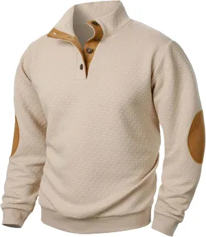 Muscularfit Men's Casual Button-Down Shirts Long Sleeve Vintage Pullover Tops Loose Fit Gym Workout Tee Tops Outfits Clothes