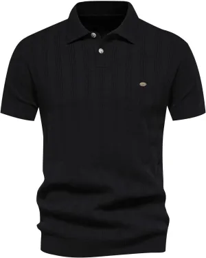 Muscularfit Men's Henley Shirts Slim Fit Short Sleeve Knit Cotton Button Down Shirt Business Casual Shirt Trendy Clothes 2024