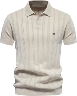Muscularfit Men's Henley Shirts Slim Fit Short Sleeve Knit Cotton Button Down Shirt Business Casual Shirt Trendy Clothes 2024