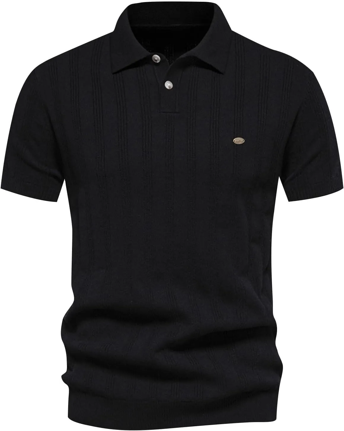 Muscularfit Men's Henley Shirts Slim Fit Short Sleeve Knit Cotton Button Down Shirt Business Casual Shirt Trendy Clothes 2024