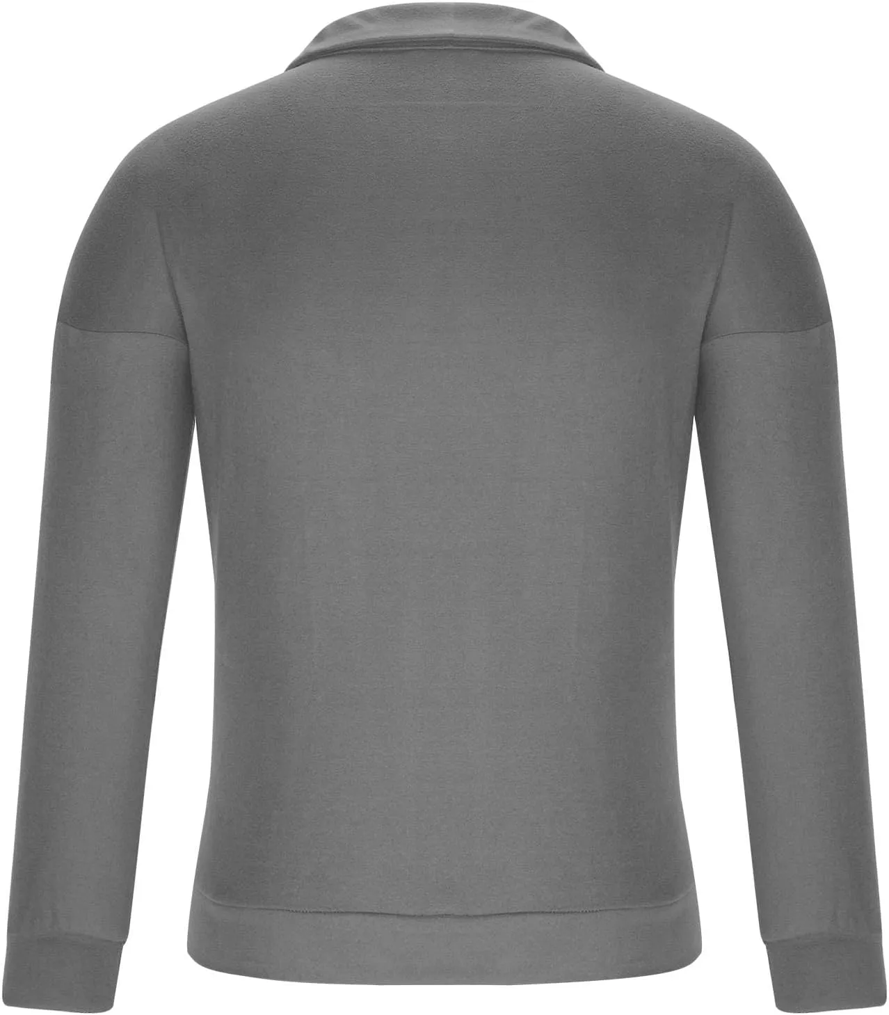 Muscularfit Mens Shirts Casual Long Sleeve Solid Button Down T-Shirts Lightweight Collar Polo Shirt Loose Pullover Henley Tee