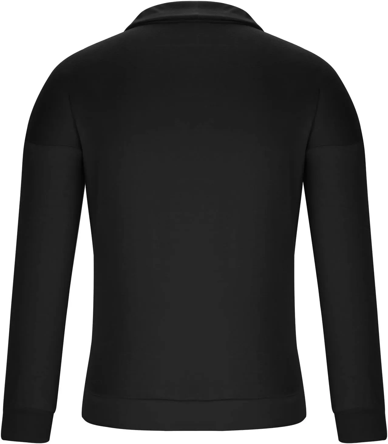 Muscularfit Mens Shirts Casual Long Sleeve Solid Button Down T-Shirts Lightweight Collar Polo Shirt Loose Pullover Henley Tee