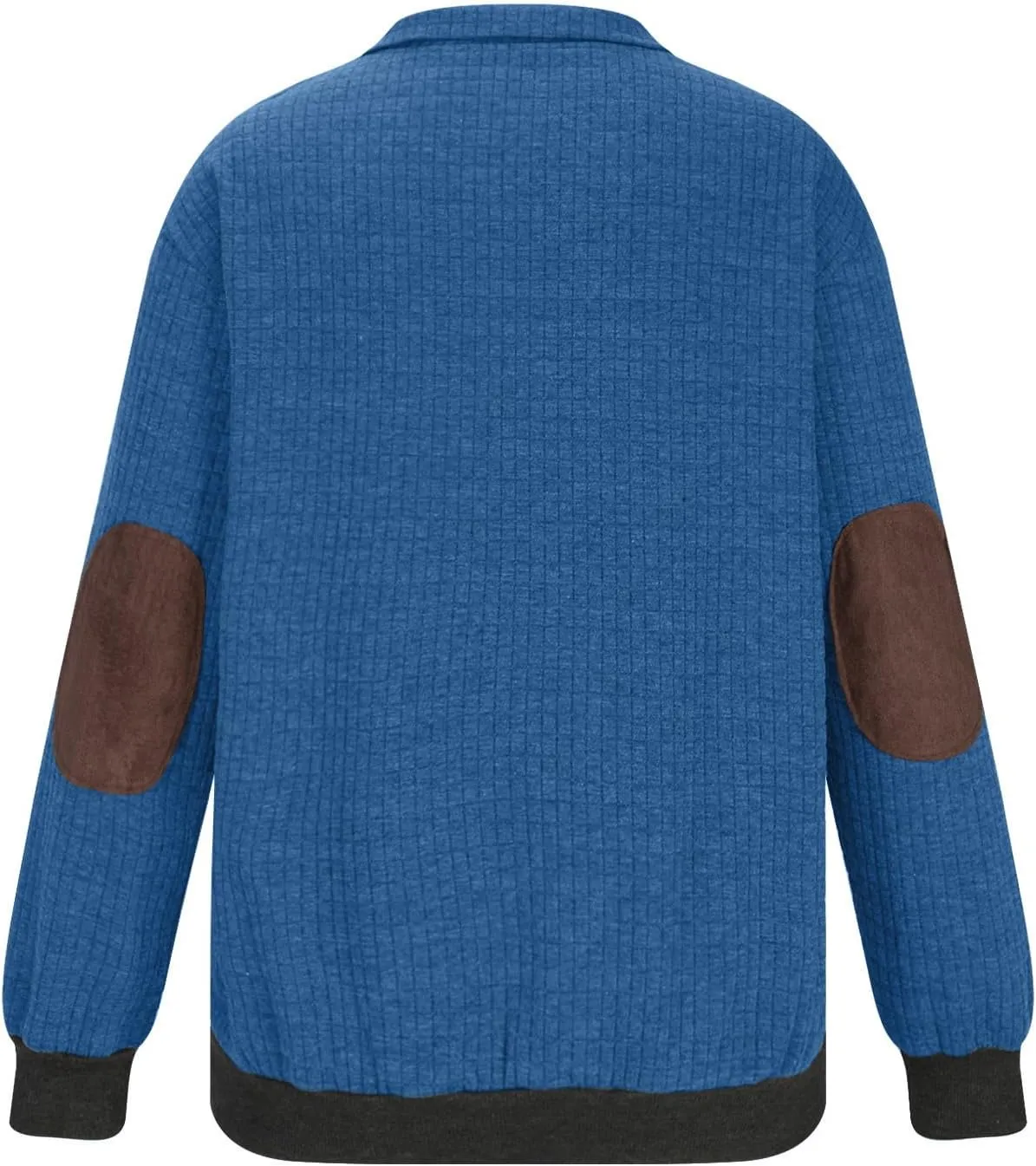 Muscularfit Sweatshirts for Men No Hood Long Sleeve Waffle Stand Collar Pullover Casual Quarter-Zip Lightweight Tee Shirts