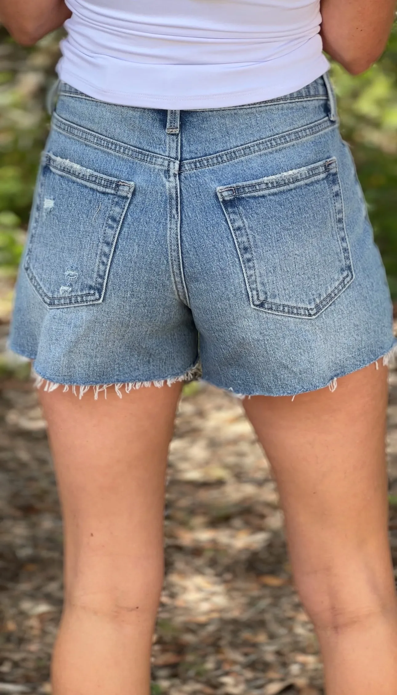 Nanette Jean Shorts-Light Wash