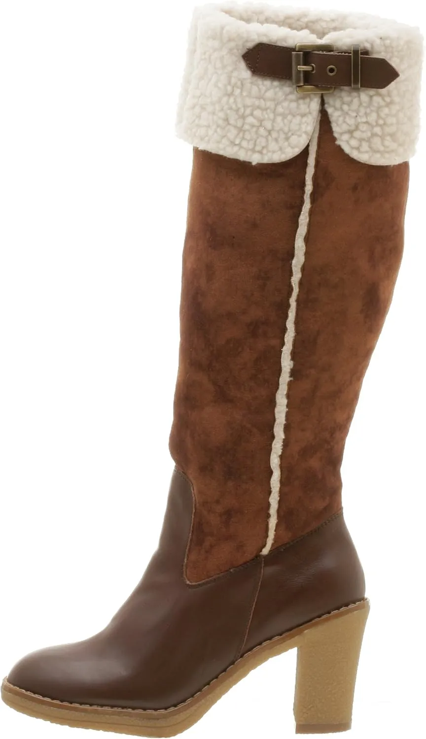 Naughty Monkey Women's Snug L Up Boot with Stacked Heel
