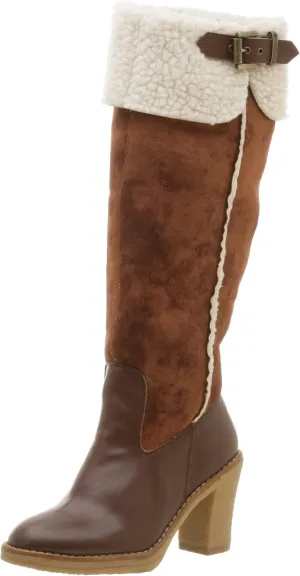 Naughty Monkey Women's Snug L Up Boot with Stacked Heel