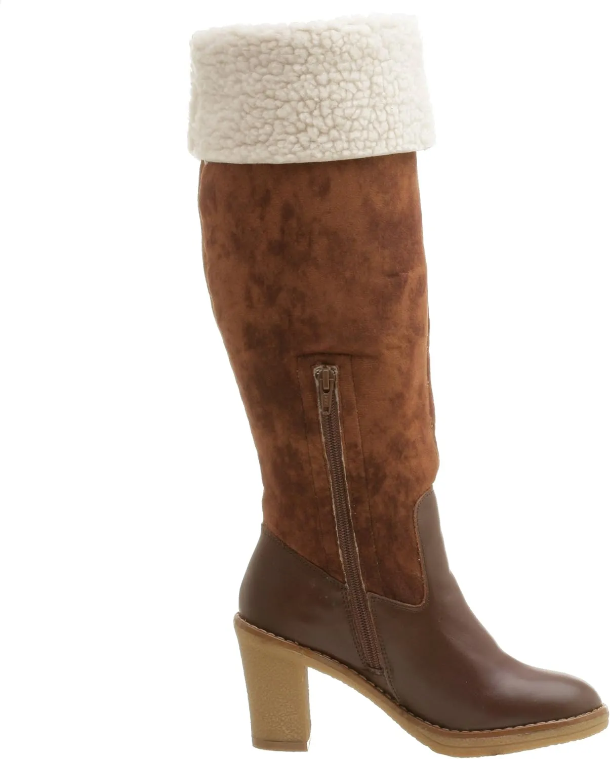 Naughty Monkey Women's Snug L Up Boot with Stacked Heel