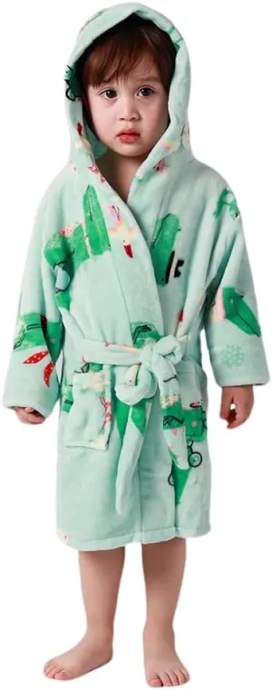NAVARCH Children's Robe,Boys and Girls Soft Comfortable Flannel Hoodie Sleepwear 1-7 Years
