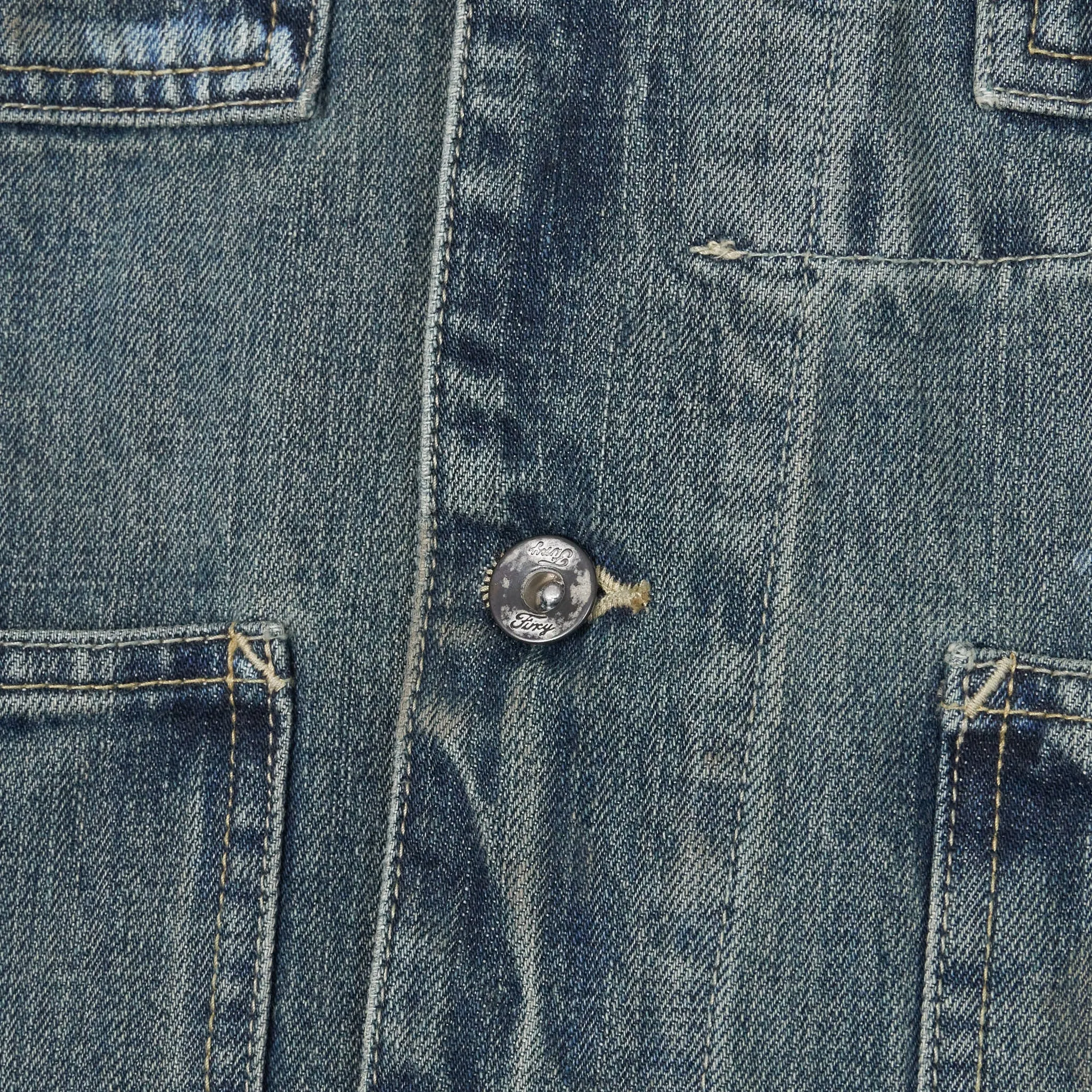 Neighborhood Coverall Distressed Work-Jacket