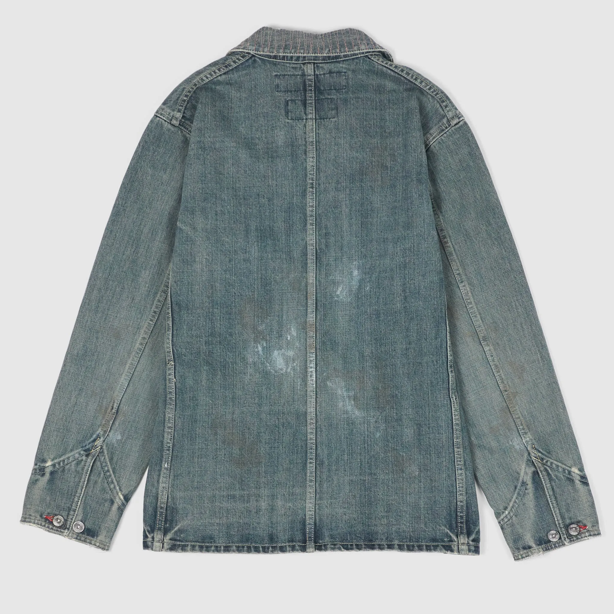 Neighborhood Coverall Distressed Work-Jacket