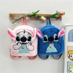 New Disney Plush Stitch Backpack - Large-Capacity Cartoon Bag