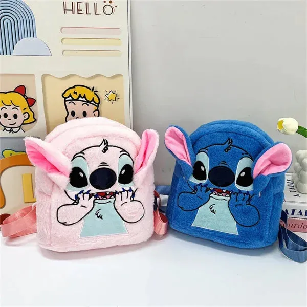 New Disney Plush Stitch Backpack - Large-Capacity Cartoon Bag