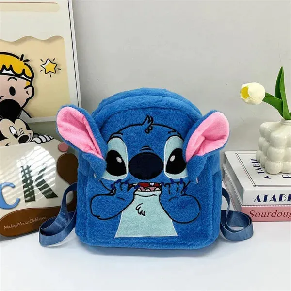 New Disney Plush Stitch Backpack - Large-Capacity Cartoon Bag