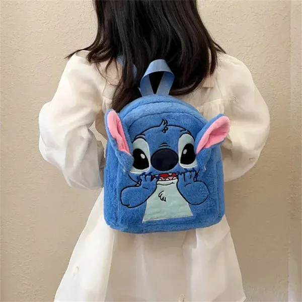 New Disney Plush Stitch Backpack - Large-Capacity Cartoon Bag