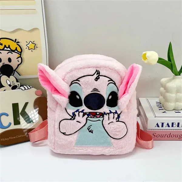 New Disney Plush Stitch Backpack - Large-Capacity Cartoon Bag