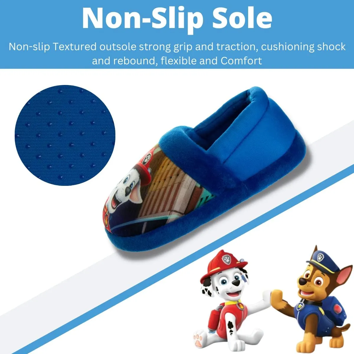 Nickelodeon Paw Patrol and SpongeBob Squarepants Slippers - Sponge Bob Chase Marshall Slipper Sandals - Plush Lightweight Warm indoor Comfort Soft Aline House Sandal (Toddler/Little Kid/Big Kid)