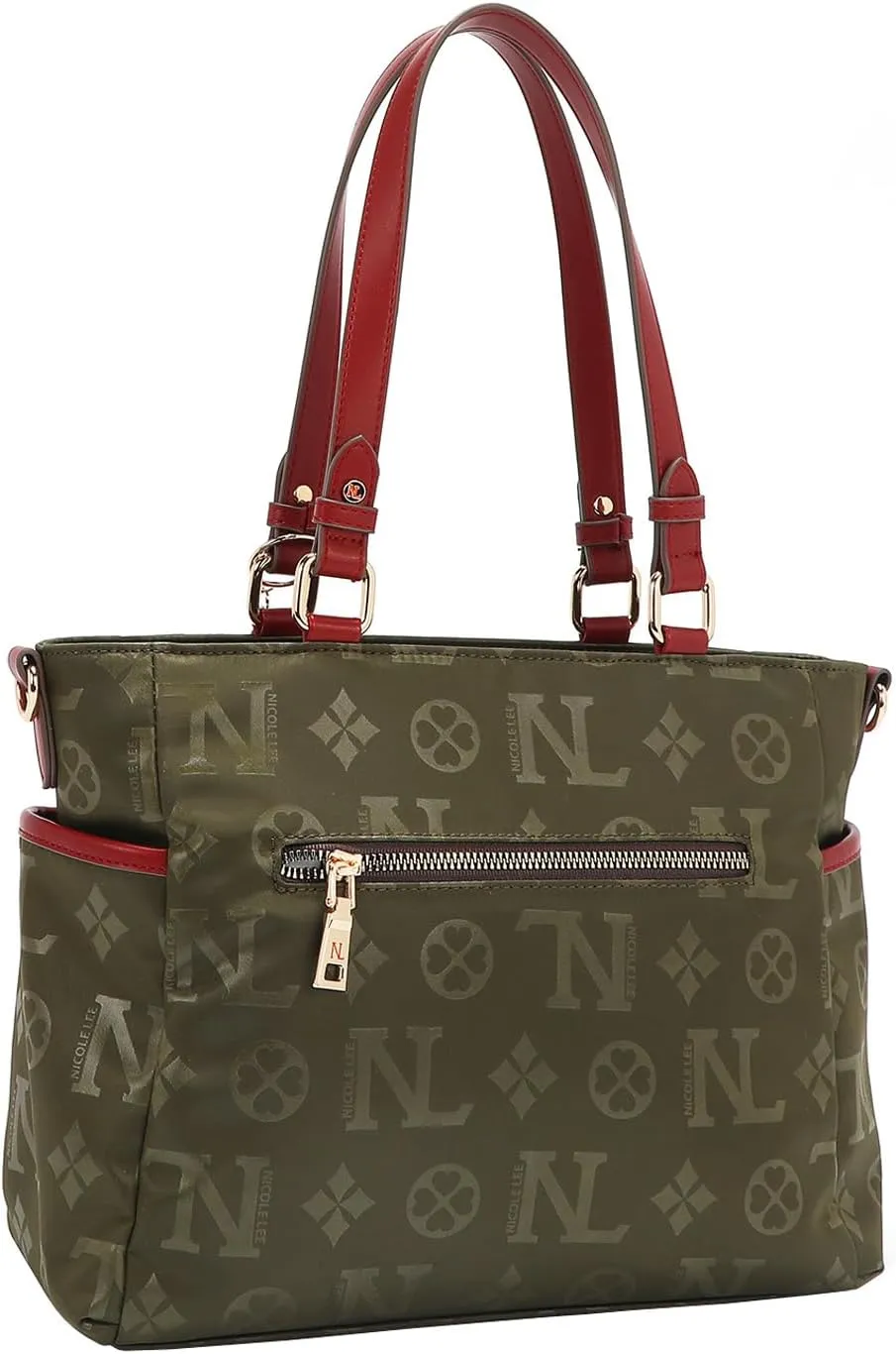 Nicole Lee Tote Bag, Multiple Pockets, Adjustable Strap Included
