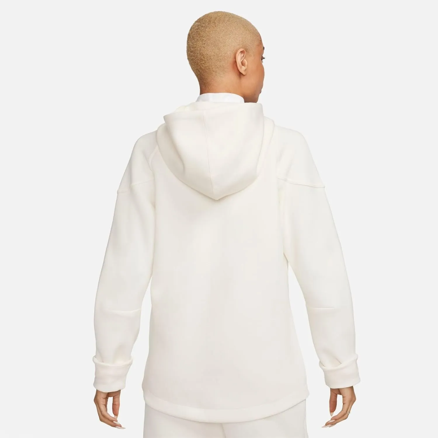 Nike Sportswear Tech Fleece Windrunner Women's Full-Zip Hoodie (FB8338-110, Pale Ivory/Black)