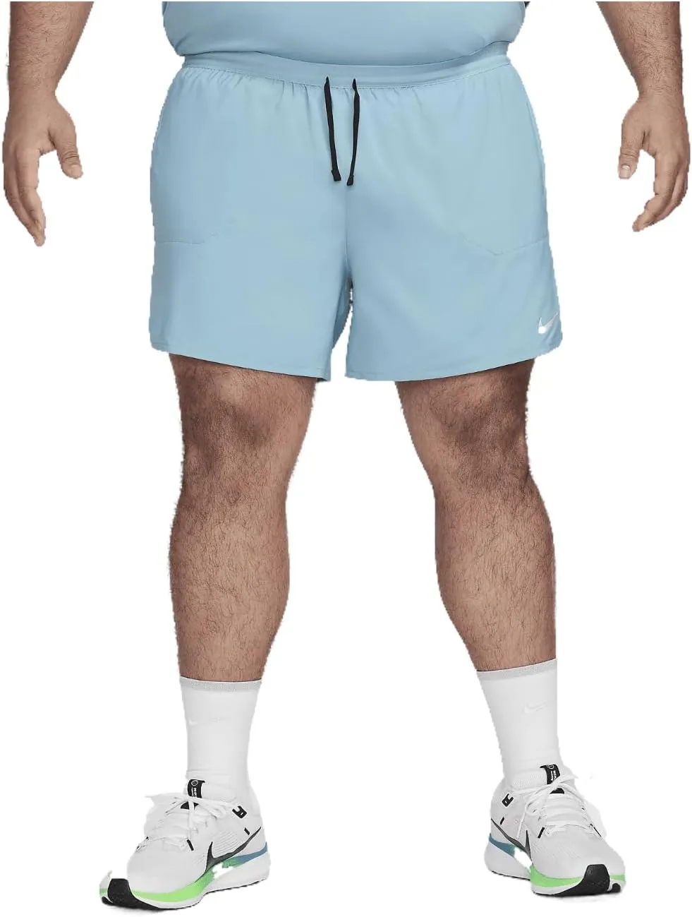 Nike Stride Men's Dri-FIT 5" 2-in-1 Running Shorts (Denim Turquoise/Denim Turquoise/Black, FN2992-464) Size Small