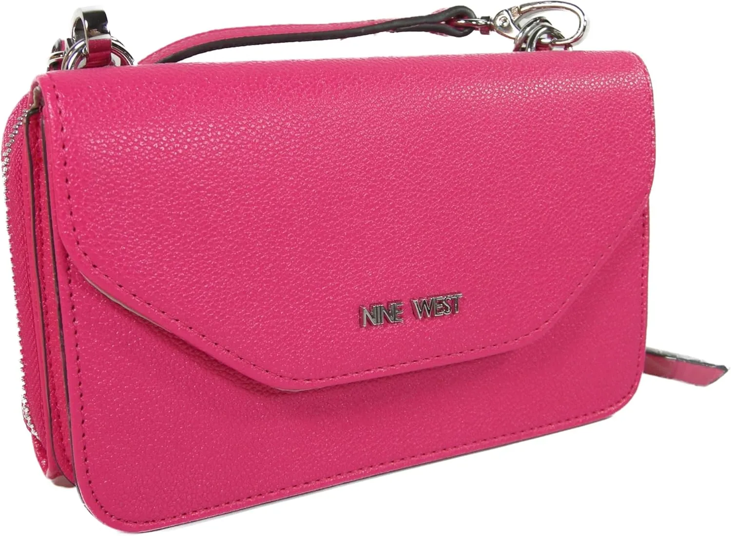 Nine West New Logo Purse Shoulder Crossbody Hand Bag Watermelon Pink