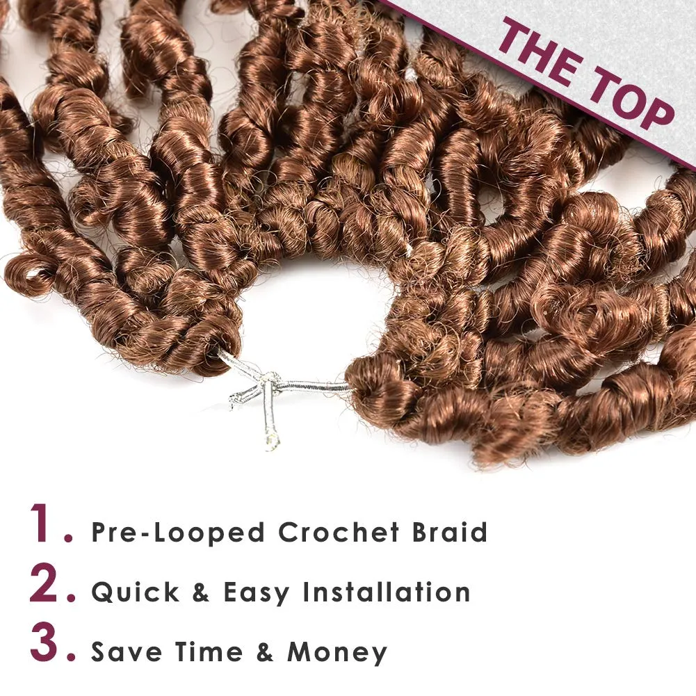 Niseyo 6 Packs Butterfly Locs Crochet Hair 12 Inch color 30 Pre Looped Distressed Locs Crochet Braids (30#)