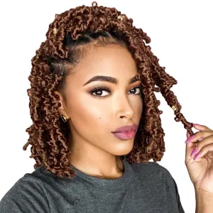 Niseyo 6 Packs Butterfly Locs Crochet Hair 12 Inch color 30 Pre Looped Distressed Locs Crochet Braids (30#)