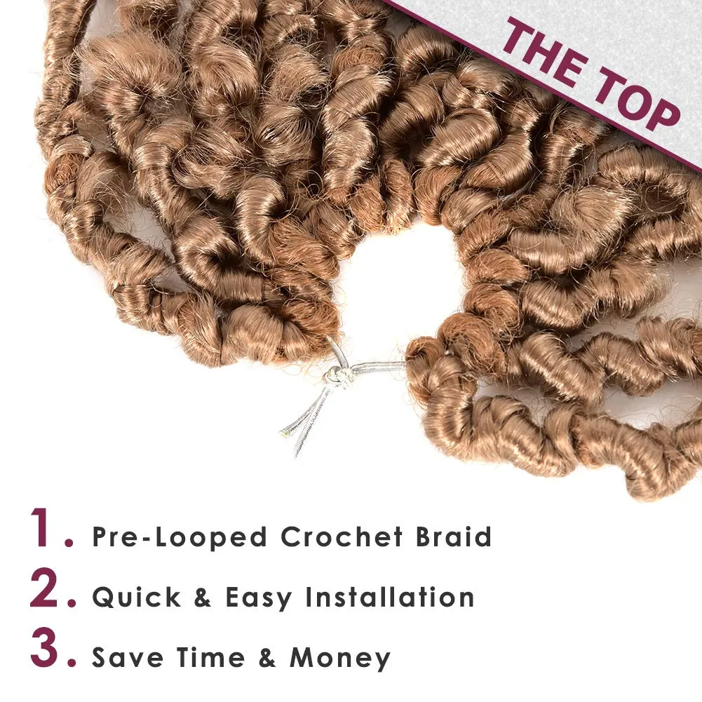 Niseyo 6 Packs Butterfly Locs Crochet Hair 12 Inch Pre Looped Distressed Locs Crochet Braids (27#)