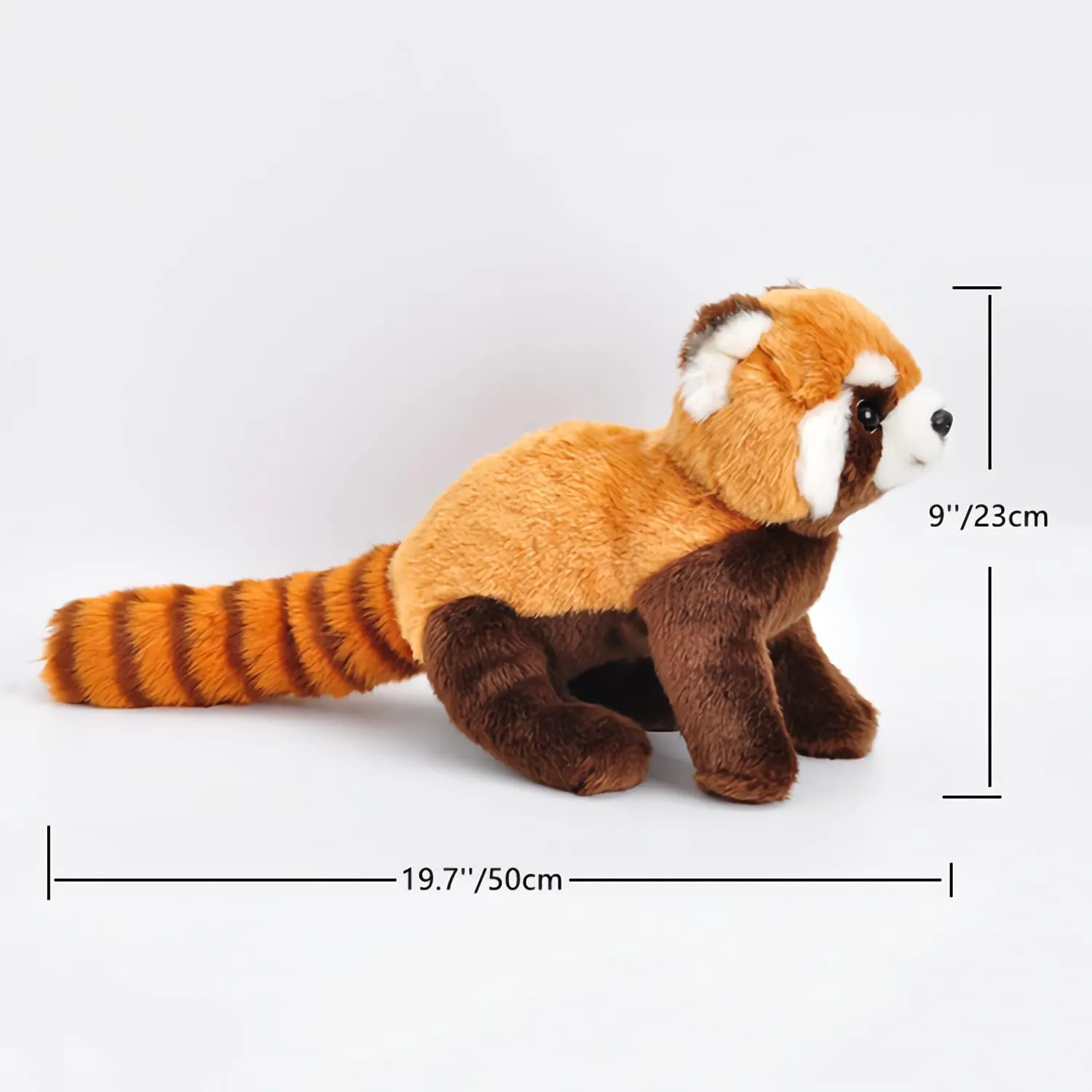 Nohito Kawaii Realistic Red Panda Stuffed Animal Plush Toy Lifelike Ailurus Fulgens Plushie Pillow Doll Home Decoration 19.7'' Long (19.7'', Red Panda)