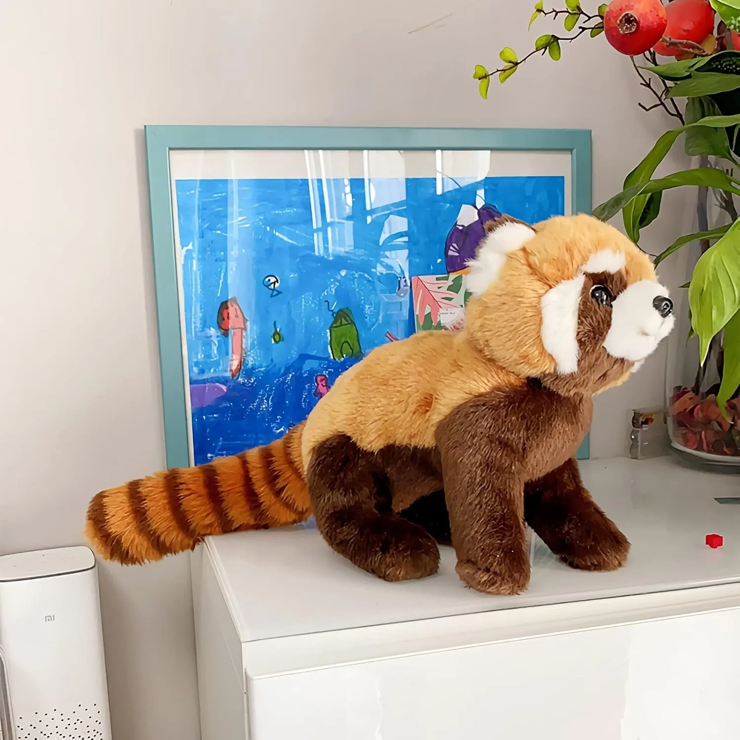 Nohito Kawaii Realistic Red Panda Stuffed Animal Plush Toy Lifelike Ailurus Fulgens Plushie Pillow Doll Home Decoration 19.7'' Long (19.7'', Red Panda)