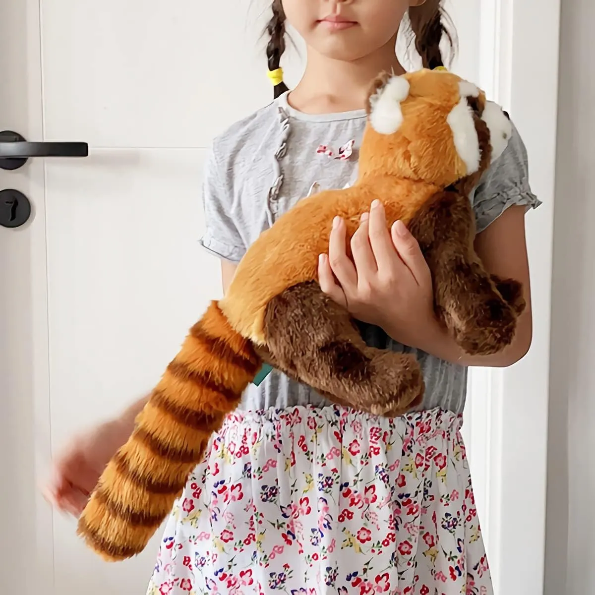 Nohito Kawaii Realistic Red Panda Stuffed Animal Plush Toy Lifelike Ailurus Fulgens Plushie Pillow Doll Home Decoration 19.7'' Long (19.7'', Red Panda)