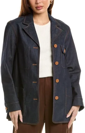 Notched Collar Chore Jacket